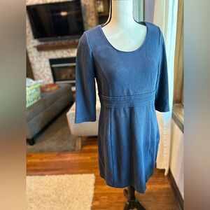 Navy Boden dress straight and long-sleeves